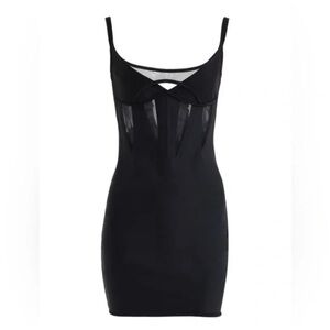 Mugler x H&M Corset Mini Dress Black